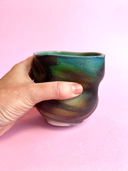Cup: Marbled Green Smoke