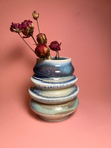 Vase: Tiered Blue Soda