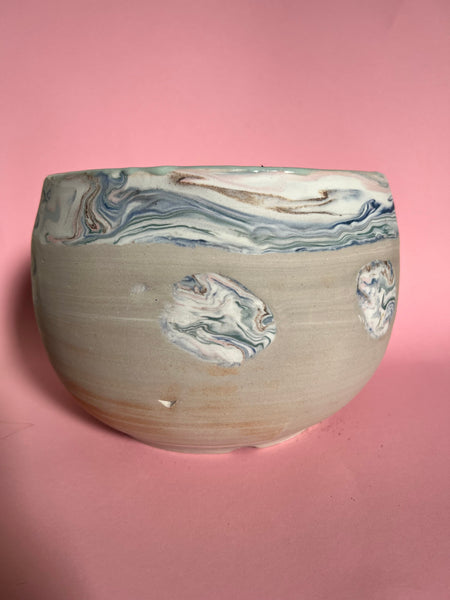 Planter: Large Marbled Coin