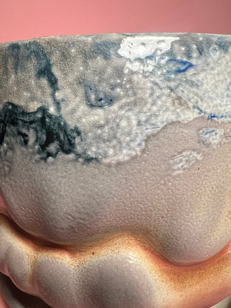 Planter: Large Marbled Soda Billow