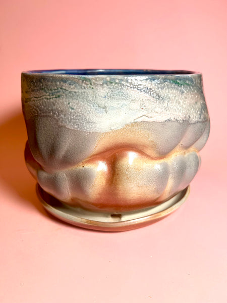 Planter: Large Marbled Soda Billow
