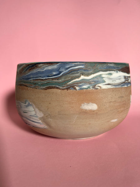 Planter: Large Low Marbled