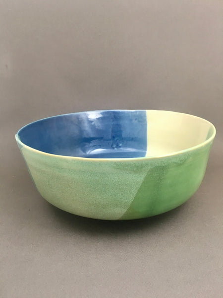 Bowl: Large Blue & Green
