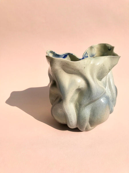 Vase: Cumulus Bloom: Bubbles and Blue